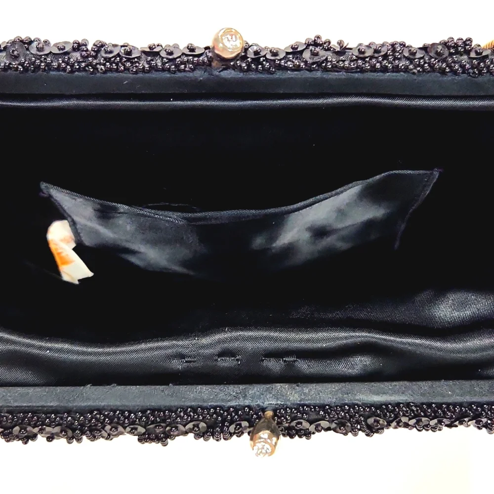 Vintage 1950's Walborg Gorgeous Black Beaded Evening Bag - Picture 5 of 14